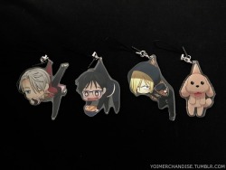 yoimerchandise: YOI x COSPA Pinched Strap Collection Original Release Date:April 2017 Featured Characters (4 Total):Viktor, Yuuri, Yuri, Makkachin Highlights:The pinched strap series always gives off the illusion that the characters are hanging by the