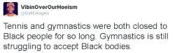 ghanaian-bajan-princess:  clumsylake:  ghanaian-bajan-princess:  This why I’m so proud of my little gymnast sister! 2020 Olympics watch out!  Yasssss @ghanaian-bajan-princess ✊🏼✊🏼  @clumsylake ah ah you already know girl! 👏🏿  Yes when