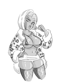     Ganguro 18. I sketched this at 4am on a Sunday and I don&rsquo;t know why. Usually this isn’t my thing buuuuut&hellip;&hellip;&hellip;&hellip;..
