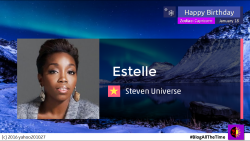 headphonepoe:yahoo201027: January 18: Happy 36th Birthday to Singer and Actress, Estelle, the Voice of GarnetWOOOO HAPPY BIRTHDAY SQUARE MOM ❤️❤️❤️