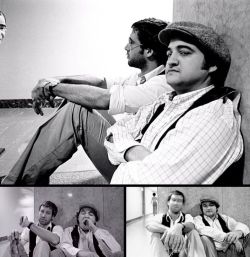 superseventies:  Chevy Chase and John Belushi, New York City, 1976. Photos by Michael Tighe.  