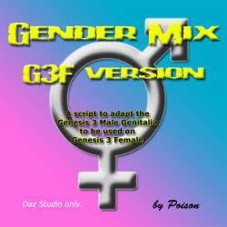 So,  you like chicks with dicks &hellip; then this script is ideal for you ! Run the script just one time and a new geografted figure will be created  and placed in your DS library. A male genital to be used on the Genesis  3 Female base, allowing you