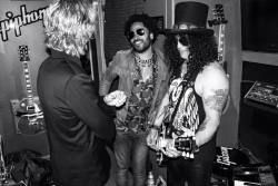 guns-n-roses-is-the-best:  Slash, Duff and Lenny Kravitz!!!   💦