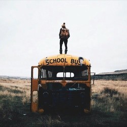teenageers:  school bus