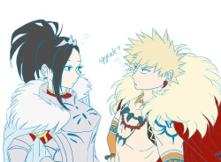 masitadibujante:  Fantasy AU where Momo wears an actual armor with armor plates instead of a bikini, and her squad with Jirou and Kaminari join forces with Bakugou and Kirishima.Her armor was based on this.