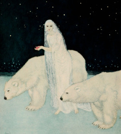 saveflowers1: Art by Edmund Dulac, 1915, ‘The Ice Maiden,’ from the book, Dreamer of Dreams.