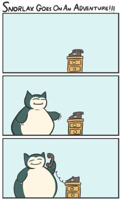 insanelygaming:  Snorlax Adventure Created by Bogswallop  I will accompany you on that adventure, Snorlax.