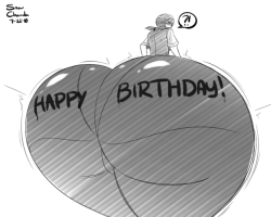 snow-chanda-art: A commission for Robotnik14 of Suki forcefully twerking as her butt and thighs expands for his Birthday.—-“What’s going on? My ass is expanding so big and I can’t stop twerking! This is so embarrassing!”Unknowing  to Suki, she