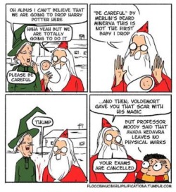theoneobsessedwithharrypotter:  Some of my favourite HP comics by floccinaucinihilipilificationa.tumblr.com