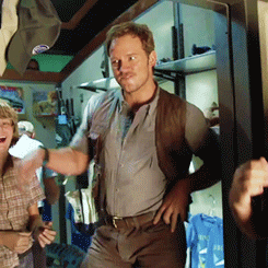 smilesjon:  the-nap-king:  bitchcarol:  Honestly, Jurassic World could just be 2 hours of Chris Pratt doing this and I’d be down for it.   Package  don’t stop it