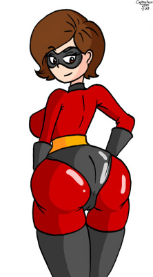 captaintaco2345-2:Elastigirl showing off her butt. Variant with original costume.  Reblog because I just got back from watching Incredibles 2