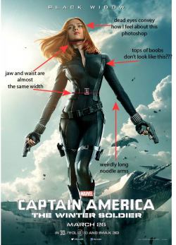 higherfurtherfastermore:  themagnafarta:  I have some beef with the Black Widow poster.  [[*singing* this fucking suuuuucks~ the shopper fucking suuuuuucks~ amateur 16-year-olds do better than thiiiiiiiiiis~ I dare them to release the original and watch