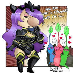 Olimar with Camilla’s spirit :) i don’t really play fire emblem, so i wouldn’t know how camilla act. but hey, hope you guys still like it! more spirits coming.