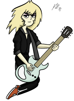 My first commission from Fennric. Vidalia as Joan Jett. Commissions are still open and still just ŭ.(Re-posted for discretion.)