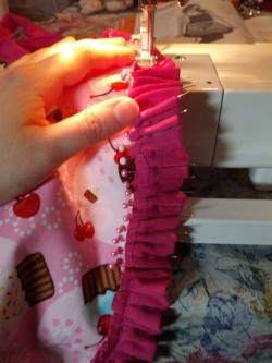 I have discovered true insanity, and it is sewing ruffles.