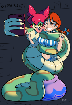 penkenarts: The two queens of redheaded smugness! Tuki and Wendy! Hope ya’ll like it enough to maybe donate to my patreon! https://www.patreon.com/Penken