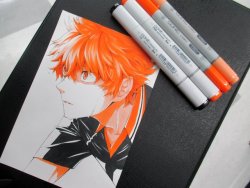 honyakukanomangen:  Animate Sendai has some really talented staff. [Part 5]  Some Haikyuu!! art for promoting Copic markers and other stationery for lining and coloring. Please do not claim as your own. Thank you. Source: Animate Sendai Twitter 