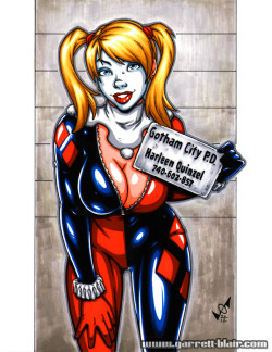 Harley Quinn mugshot commission by gb2k  