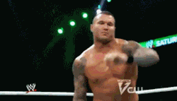 takeitasacompliment:  Randy being smooth =3 Saturday Morning Slam 11.05.2013
