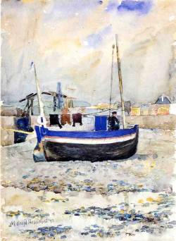 theearofvangogh:  Maurice Prendergast [1858 - 1924] Low Tide, Afternoon, Treport [1892]    