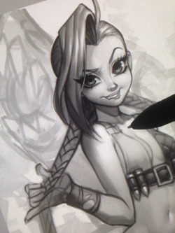 ajamariesart:  Preview of my next piece I’m working on. I wonder who it could be? :P