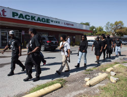 vicemag:  Black Panthers in Dallas Are Responding to Police Brutality with Armed Community Patrols On a warm fall day in South Dallas, ten revolutionaries dressed in kaffiyehs and ski masks jog the perimeter of Dr. Martin Luther King Jr. Park bellowing