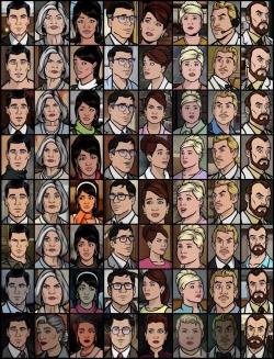 a-wayne-at-heart:  Sterling Archer and his main crew through seasons 1 to 8 and what I’d like to call their “evolution of sleek”. (Seriously, if you rerun ‘em episodes about a gazillion times, it’s almost impossible to ignore how much prettier