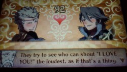 prayedtoforspeed: Okay but could anyone else see them standing as far away from each other in the my castle area shouting at each other until Xander and Leo tell them to knock it off? 