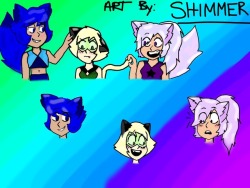 shimmersong: @drawbauchery I drew an AU, of your human AU, of Lapis and Amethyst as were wolfs and Peridot as a were cat. I hope you like the fluff. 😁😍  Inspired by Drawbauchery, Steven Universe, and Aphmau.  hoW CUTE IS THIS!?!? 0///A///0