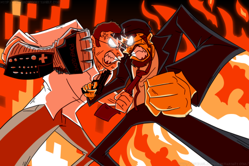 This was commissioned by this guy right here, and he wanted me to draw the Angry Video Game Nerd fighting the Nostalgia Critic. I thought this feud thing died out like, YEARS ago, but then again, I don’t keep track of this stuff usually.