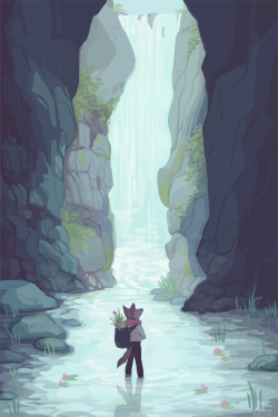 sleepy0wl:  Hi!! I’ve never really tried environments so I wanted to start playing with them. I’m gonna have this available as a print at MoCCA if you’re going!  