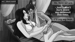 sandralvv:  So, apparently Korra and Asami decided to go back to the Sato Beach House for their second anniversary. ;D Remember?  korrasami~ &lt; |D