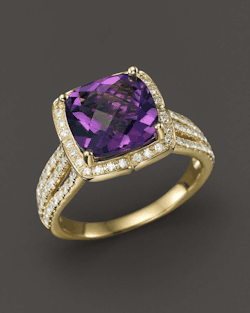 wantering-luxe:  Diamond and Amethyst Cushion