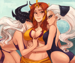 sexybossbabes:  sexybossbabes:LEAGUE OF LESBIANS LEAGUE OF LEGENDS HENTAI BABES // NSFW // XXX ( source: lolhentai.net) a fan has asked for lesbian hentai, enjoy :) Do you have any special wish ? message me ! &lt;3