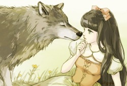 perfect-little-pet:  How DDlg relationships really are, the Big Bad Wolf ♥’s Little Red - He may appear big and scary, but He’s as gentle as a lamb to His little girl and only dangerous to those who try to hurt her. 