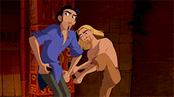 awkwardmermaidhair: hikarusullu: “The original script of The Road to El Dorado called for Miguel and Tulio to be lovers, calling each other “Darling” and such. Although the idea was eventually shot down, several scenes remain in the film where this