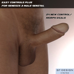 Do  you need a swollen glan or an irregular shaft, a tighter or looser  scrotum, a bulbous retracted foreskin, a thicker base? This add on for  the original Daz Genesis 3 Male Genital comes with 24 new control/morph  dials. Grab this shaft at a great