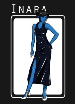 mystarwarsimperialarmadablog:  Inara, the Chiss Bounty Hunter At a party with Gavin Krieg…in Chapter 6 (image done by my friend who did her bio image, but wishes to be anon) 