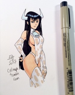 callmepo: Cow la Cowbell: Satsuki Cowbell      [Visit my Ko-fi and buy me a coffee some markers if you like my tiny doodles and want to see more!] 