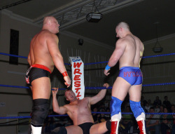 jakeslammer:  Huge Doug Williams Fan, Here The Beefy Fucker Is Getting Double Teamed By The Bad Ass Tag of Robbie Dynamite and Bad Bones, Looks Like Williams Is Headed For An Ass Kicking. 