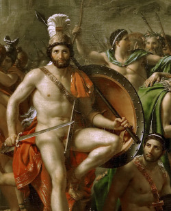 evergod:  Leonidas at Thermopylae, Detail, 1814 Jacques-Louis David (French, 1748-1825)