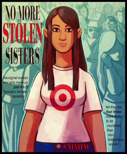 postmodernpostman:  shimmermod:  postmodernpostman:  A school poster assignment in which I chose to focus on Canada’s epidemic levels of violence towards Aboriginal women. If you’re interested in learning more, the page for Amnesty Canada’s No More