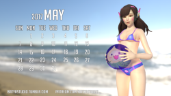 batyastudio: Calendar for May with DVA 1080p: 1 / 2             4k: 1 / 2 Version without clothes and without a watermark on our patreon! https://www.patreon.com/BatyaStudio 