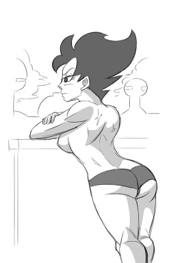   chocolate-mushrooms said to funsexydragonball: What kind of underwear do u think girlgeta would wear  At first, she didnâ€™t wear underwear. But Boxer told her it was a earth custom to wear under garments. Honestly, he just wanted to see her cheeky