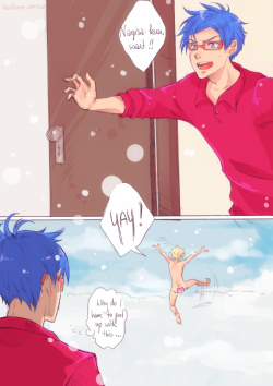 k4ndismon:   reigisa week - day 5: “winter”  i’m only one week late!! at least i did it… sort of…. preorders for my reigisa doujinshi are only open for 2 more days! there will most likely be no reprint in the future, so if you were thinking
