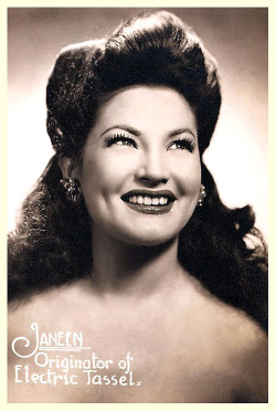 Janeen      aka. &ldquo;The Electric Tassel Girl&rdquo;.. Promotional portrait photo dated from the Summer of &lsquo;45..