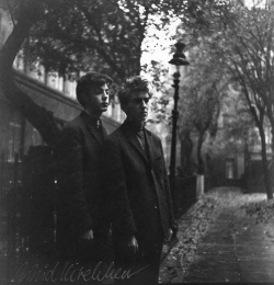 the-beatles-in-penny-lane:  Paul McCartney, 18, and George Harrison, 17, in Hamburg, 1960. Photos taken by Astrid Kirchherr. 