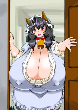 Farmer John, look! My tits have grown so big and full that I can no longer fit through doorways&hellip; Thank you for milking me every day &lt;3