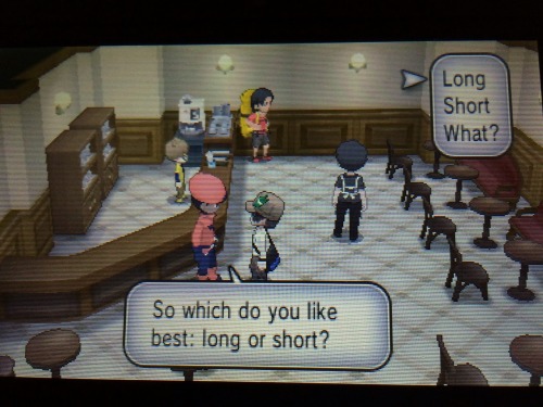 I saw that, and though “did you really just say that to me?” My Pokemon Y character is female so yeah.