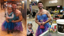 unmotivating:  Little Girl Was Embarrassed To Wear A Dress To Cinderella, So Her Uncle Did This  